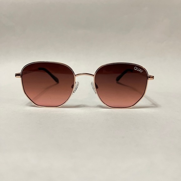 New Quay Australia Big Time Sunglasses Rose Green Brown Pink - Picture 1 of 9